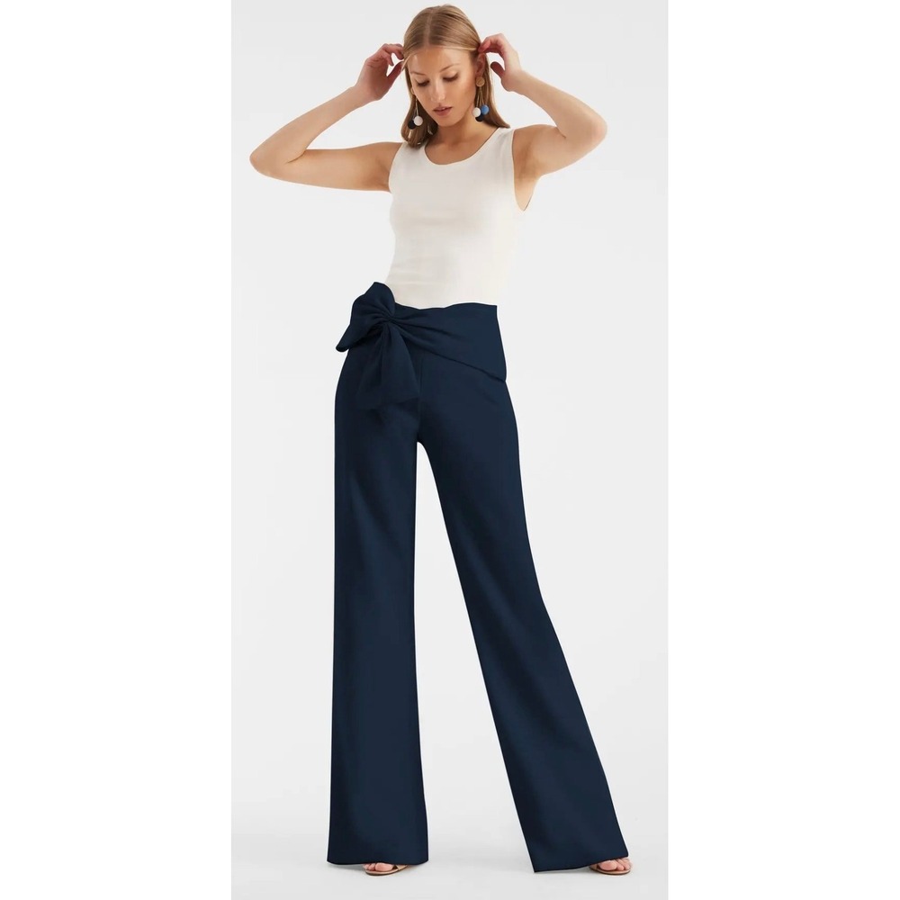 NWT Sachin & Babi Whitley Navy Wide‎ Leg Pants (MSRP: $395) Sz 14
